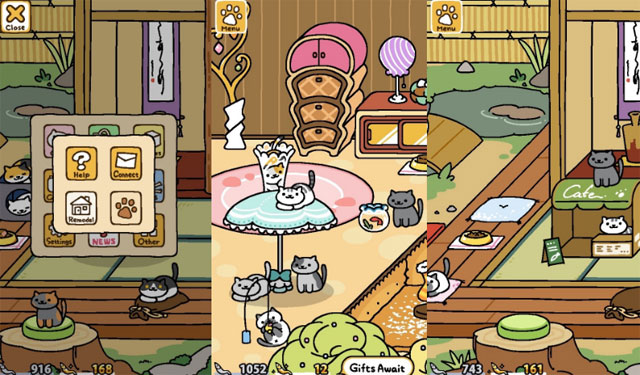 Trò chơi con mèo Neko Atsume có đồ hoạ đẹp mắt