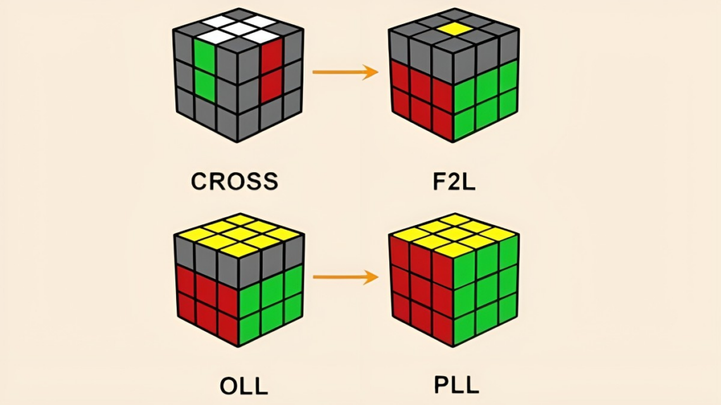 Áp dụng phương pháp CFOP trong cách giải Rubik 3x3 